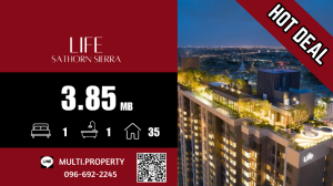 For SaleCondoThaphra, Talat Phlu, Wutthakat : 🔥🔥 HOT 🔥🔥 Plus room, great price!! LIFE SATHORN SIERRA 35 sq.m., beautiful position, good price, stock for sale in every project throughout Bangkok. 📲 LINE : multi.property / TEL : 096-692-2245