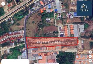 For SaleLandHatyai Songkhla : Land next to road 7 rai 2 ngan 69.9 sq m for village construction.
