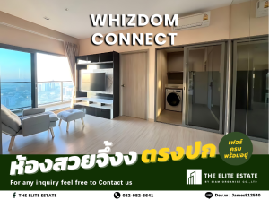 ให้เช่าคอนโดอ่อนนุช อุดมสุข : 💚⬛️ ว่างชัวร์ ตรงปก ราคาดี 🔥 2 ห้องนอน 49 ตรม 🏙️ Whizdom Connect Sukhumvit ✨ เฟอร์ครบพร้อมอยู่