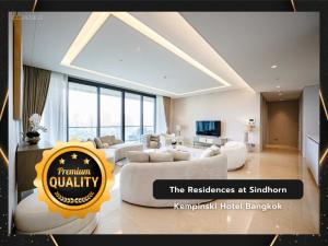 For RentCondoWitthayu, Chidlom, Langsuan, Ploenchit : The Residences at Sindhorn Kempinski Hotel Bangkok, luxury condo 359 sq.m., ready to move in 5 BR