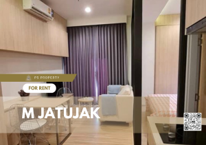 For RentCondoSapankwai,Jatujak : For rent ✨M Jatujak✨ Corner room, fully furnished. Ready to move in 🐈Pet Friendly 🚆Close to BTS/MRT
