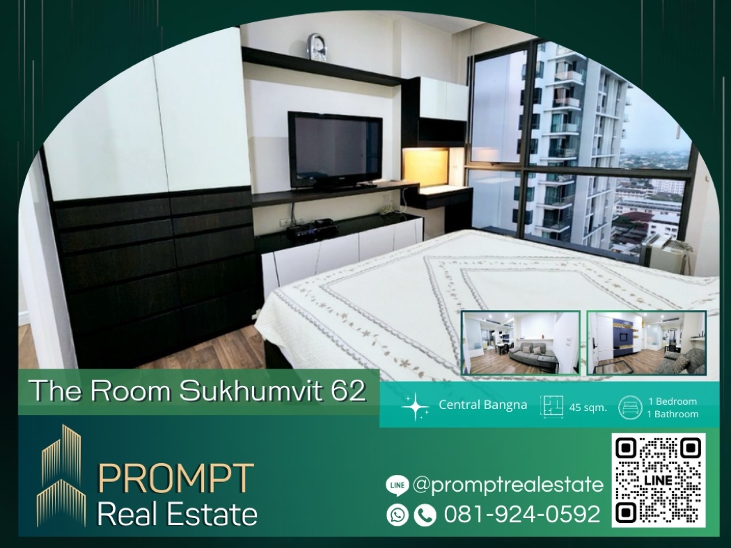 ให้เช่าคอนโดอ่อนนุช อุดมสุข : PROMPT Rent The Room Sukhumvit 62 45 sqm  BTS Punnawithi