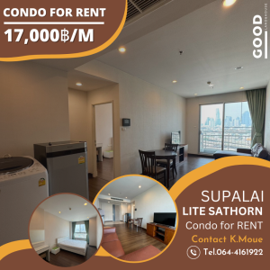 For RentCondoSathorn, Narathiwat : Supalai Lite Sathorn condo for rent 11th floor city view bigroom