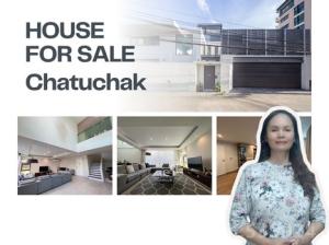 For SaleHouseSapankwai,Jatujak : 2-storey detached house for sale Area 91 square wah, 5 bedrooms, 6 bathrooms, prime location in Chatuchak area, Lat Phrao Road, Chatuchak, Chatuchak, Bangkok.