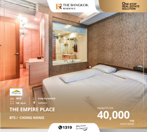 For RentCondoSathorn, Narathiwat : The Empire Place near BTS CHONG NONSI, a luxury condominium. Contemporary Chicago style The interior is ready to move in.