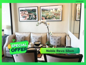 For SaleCondoSathorn, Narathiwat : Noble Revo Silom, fully furnished and fully equipped all electrical appliances, just 250 metres from BTS Surasak station