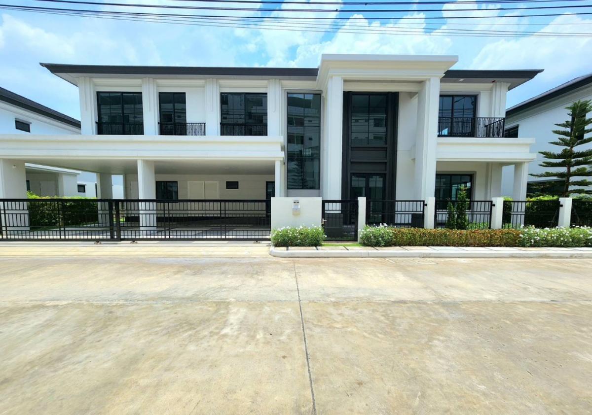 For SaleHouseLadkrabang, Suwannaphum Airport : 🔥Best Pirce 19.9 million 🔥 Largest size house in the project Setthasiri Village Bangna-Suvarnabhumi 5 bedrooms, 6 bathrooms, 1 maids room, 4 parking spaces.