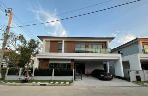 For SaleHouseNonthaburi, Bang Yai, Bangbuathong : Single house for sale, 4 bedrooms, 5 bathrooms, 3 parking spaces (new condition, Nangfa), best price in the project.
