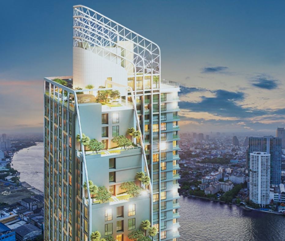 Sale DownCondoBang Sue, Wong Sawang, Tao Pun : Selling down payment on The Cleve Riverline, special location, 1 room per floor, corner room, size 31.15 sq m, 27th floor, view of the curve of the Chao Phraya River.