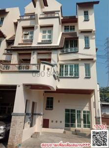 For RentTownhouseLadprao, Central Ladprao : For rent, 4-story townhome, Busarakam Place Village, Soi Vibhavadi 20, corner house.
