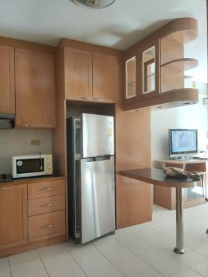For RentCondoBangna, Bearing, Lasalle : Condo for rent, 1 bedroom, all wooden furniture in the room complete electrical appliances very ready