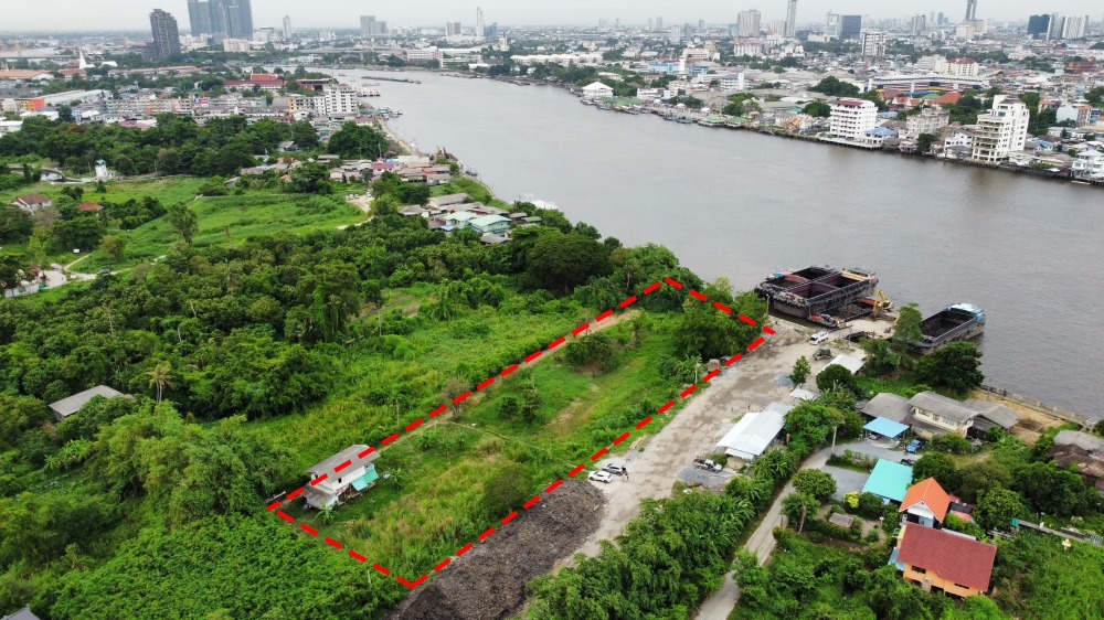 For SaleLandRama5, Ratchapruek, Bangkruai : Land for sale near the Chao Phraya River Near Rama 5 Bridge, entrance to Amrit Temple, Soi Bang Phai 21