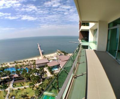 For SaleCondoPattaya, Bangsaen, Chonburi : Condo for sale Casalunar Paradiso, Bangsaen, Chonburi, 13th floor, Building A, the most beautiful view, Sea view 180 degrees, 95 sq m. Casalunar Paradiso 95 sq m.