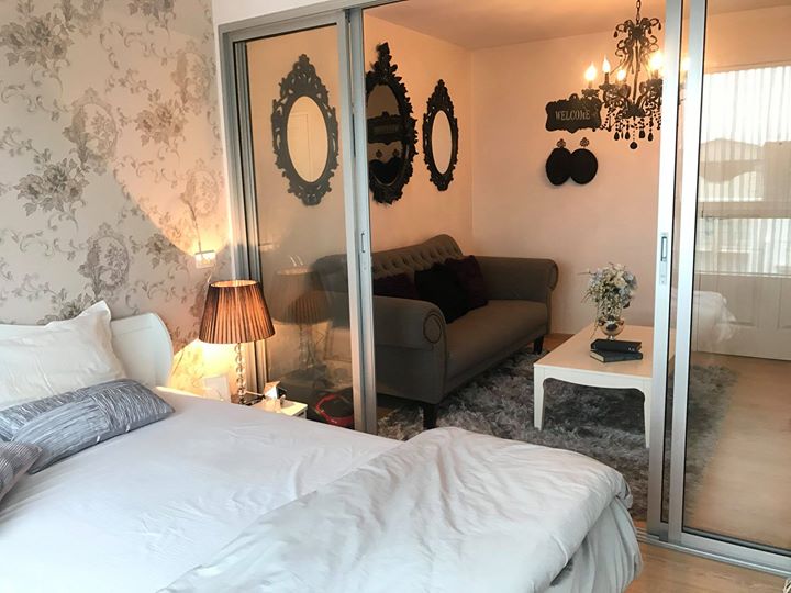 For SaleCondoNonthaburi, Bang Yai, Bangbuathong : Selling D Condo Rattanathibet, new room, beautifully decorated, model room level, fully furnished, 1.4 million baht.