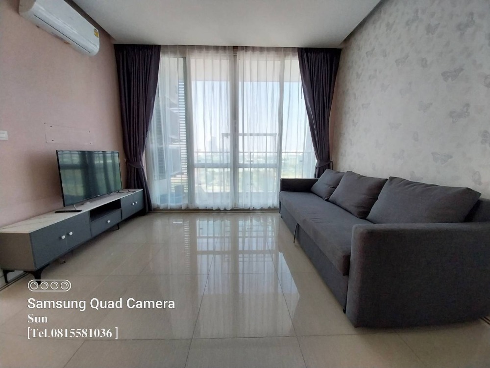 For RentCondoRama9, Petchburi, RCA : #Condo for rent TC Green Rama9  -2 bedroom, 1 bathroom, 1 kitchen - 12A floor, room size 57.19 sq.m. - Fully furnished  , Rental price 25,000 baht/month