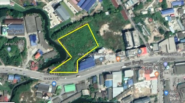 For SaleLandPattaya, Bangsaen, Chonburi : Land for sale, 5 rai 52 square wah, on the old road of Ban Kao.