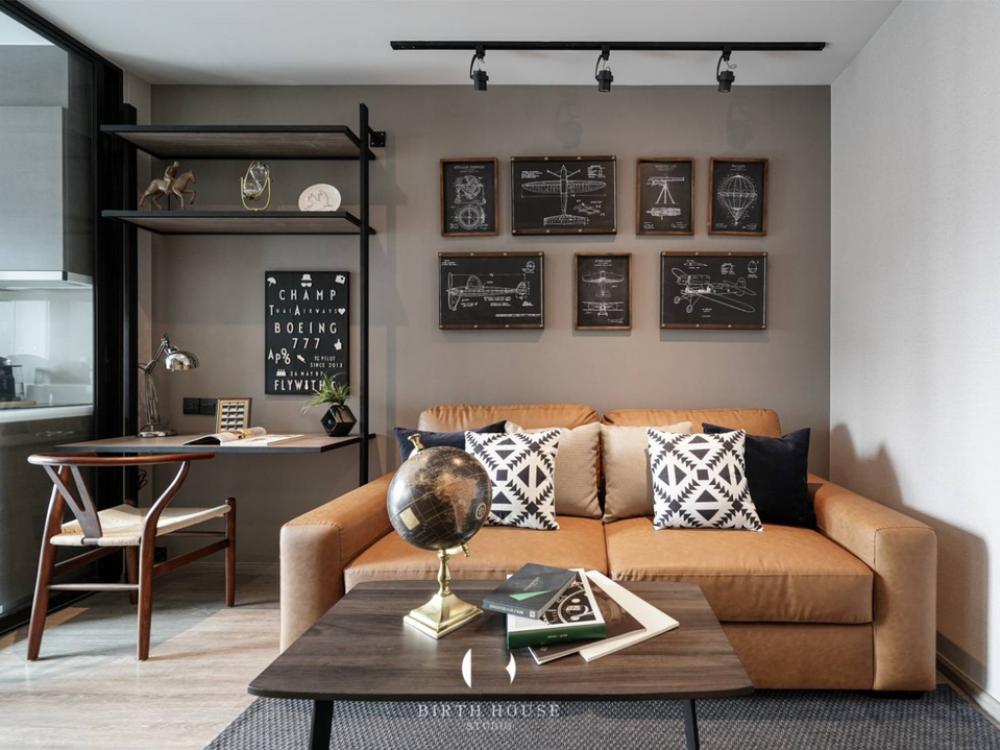 ให้เช่าคอนโดสุขุมวิท อโศก ทองหล่อ : Sale/Rent  Rhythm ekamai ไม่ผ่านเอเจ้น แต่งจัดเต็ม1 ห้องนอน 35 ตรมครัวปิด Layout นี้มีเพียงชั้นละ 1 ห้อง เท่านั้น!!