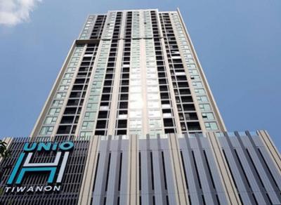 For SaleCondoRattanathibet, Sanambinna : Big discount before closing the project! Unio H Tiwanon 1 large bedroom, starting at only 2.49 million baht, fully furnished, ready to move in.