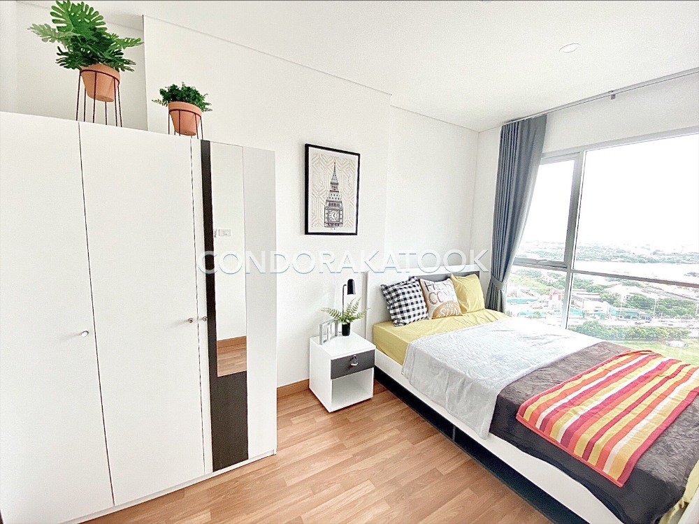 For RentCondoRama3 (Riverside),Satupadit : 🔥🔥Low deposit🔥🔥Lumpini Place Rama 3 - Riverine, 1 bedroom, fully furnished, 2 air conditioners, only 9,000.
