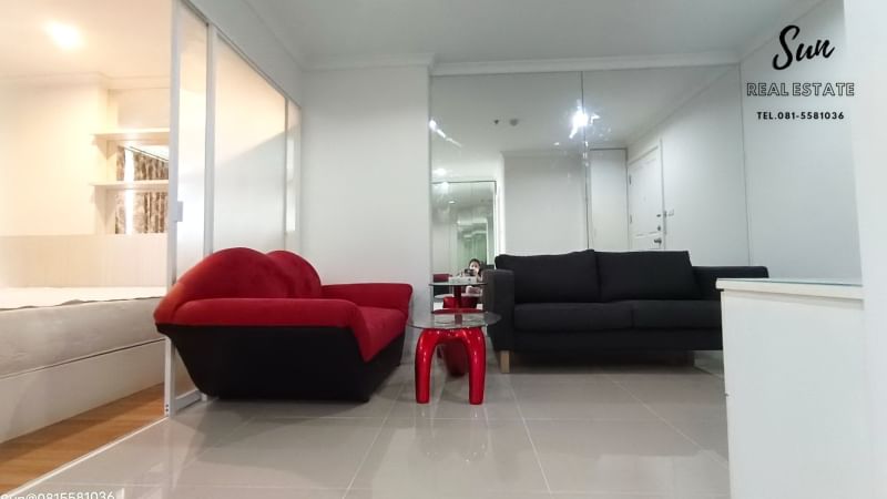 For RentCondoRama9, Petchburi, RCA : #Condo for rent Lumpini Place Rama 9-Ratchada, Near MRT Rama9 - 1 bedroom, 1 bathroom, 1 kitchen - 25floor, size 38 sq.m. - Fully furnished  Price 15,000 baht/month