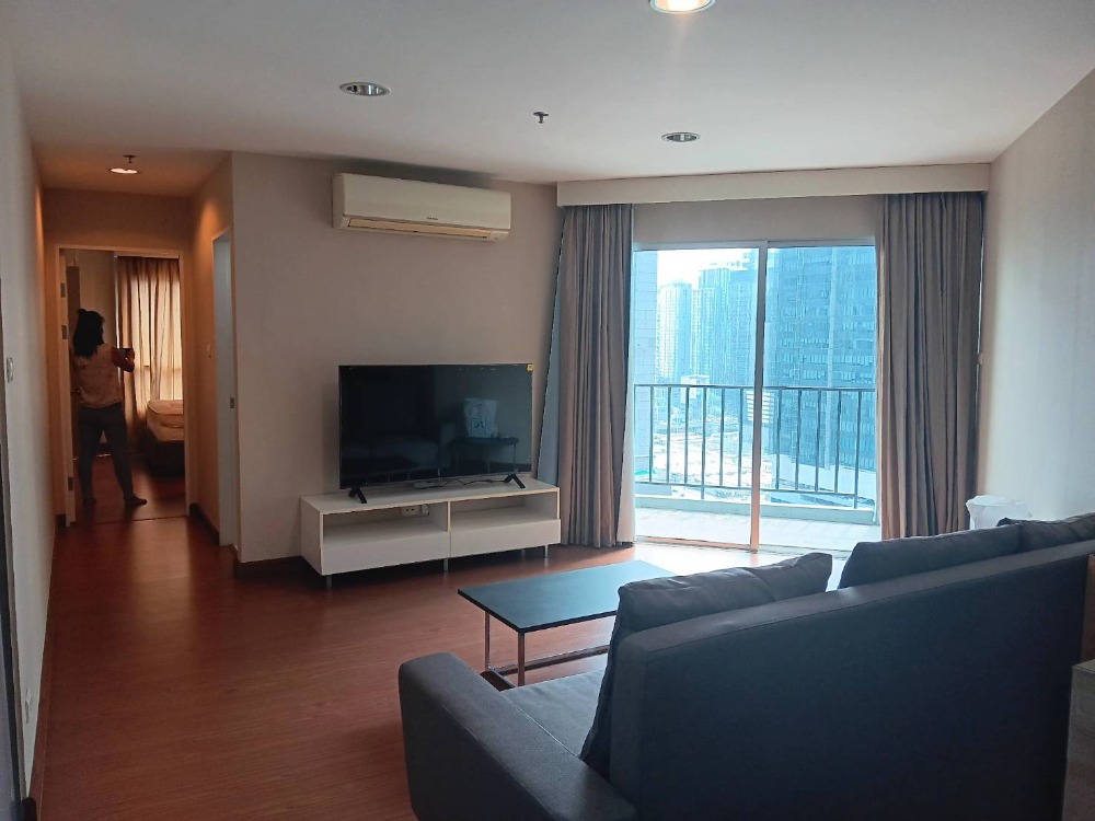 For RentCondoRama9, Petchburi, RCA : #Condo for rent, Belle Grand Rama 9, near MRT Rama 9 - 1 bedroom, 1 bathroom, 19th floor, size 48 sq m. - fully furnished, rent 23,000 baht.