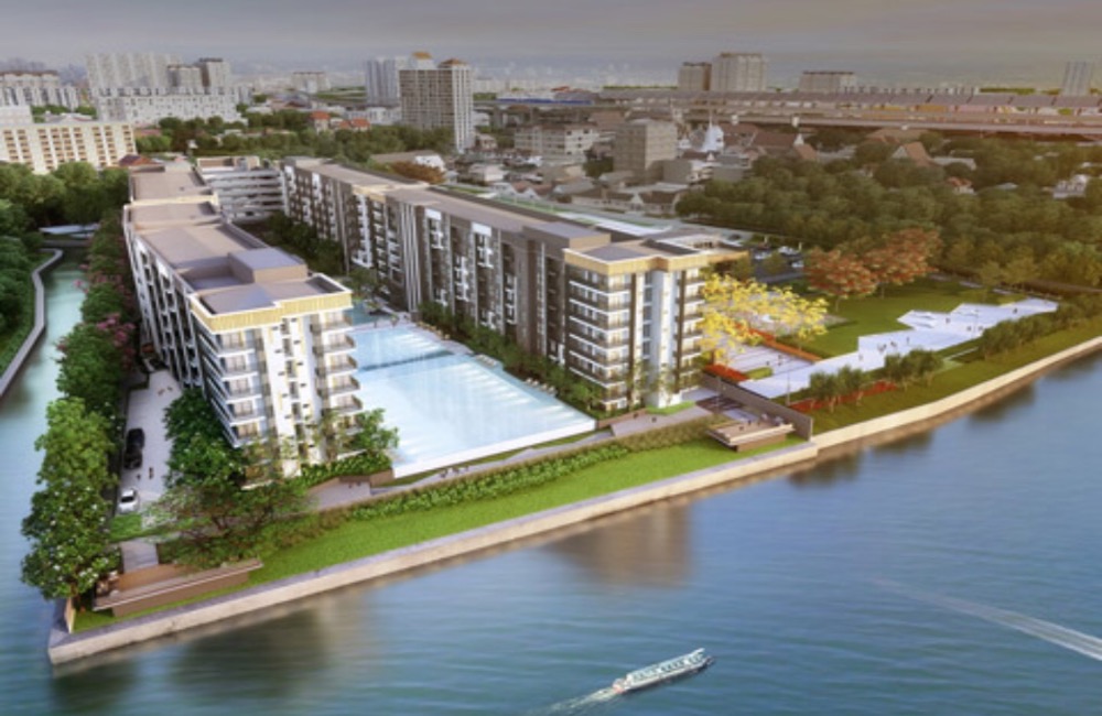 For SaleCondoRattanathibet, Sanambinna : Selling below cost, new condo on the Chao Phraya River Next to Phranangklao BTS station, The Politan Breeze, good location room near the river clear view 700,000 baht cheaper than the project, the owner sells by himself