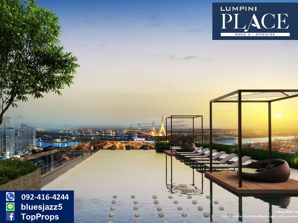 For SaleCondoRama3 (Riverside),Satupadit : Special Offer For Sale Lumpini Place Rama 3 Riverine 2Bed 1Bath 35sqm Brand New Chao Phraya River View Rama3 Condo Near Bhumibol Bridge