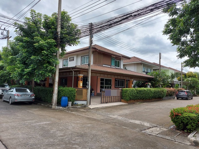 For SaleHouseRangsit, Thammasat, Patumtani : House for sale Pornpiman Ville Rangsit-Klong 5 after the corner of the new house, 1 hand, never stayed, angel condition
