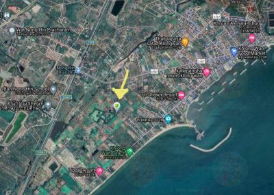 For SaleLandHua Hin, Prachuap Khiri Khan, Pran Buri : Land for sale near Khlong Wan Beach, 500 meters, area 1-2-52 rai (652 sq m), Khlong Wan Subdistrict, Prachuap Khiri Khan Province