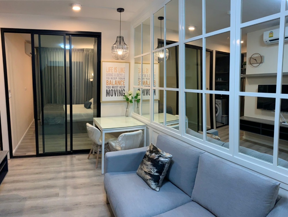 For RentCondoBangna, Bearing, Lasalle : * There is a VDO to see / garden view / front building / Mar. Washing: For rent, Notting Hill Sukhumvit 105, near BTS Bearing 400m, garden view, front building near 7/11, ready to move in.