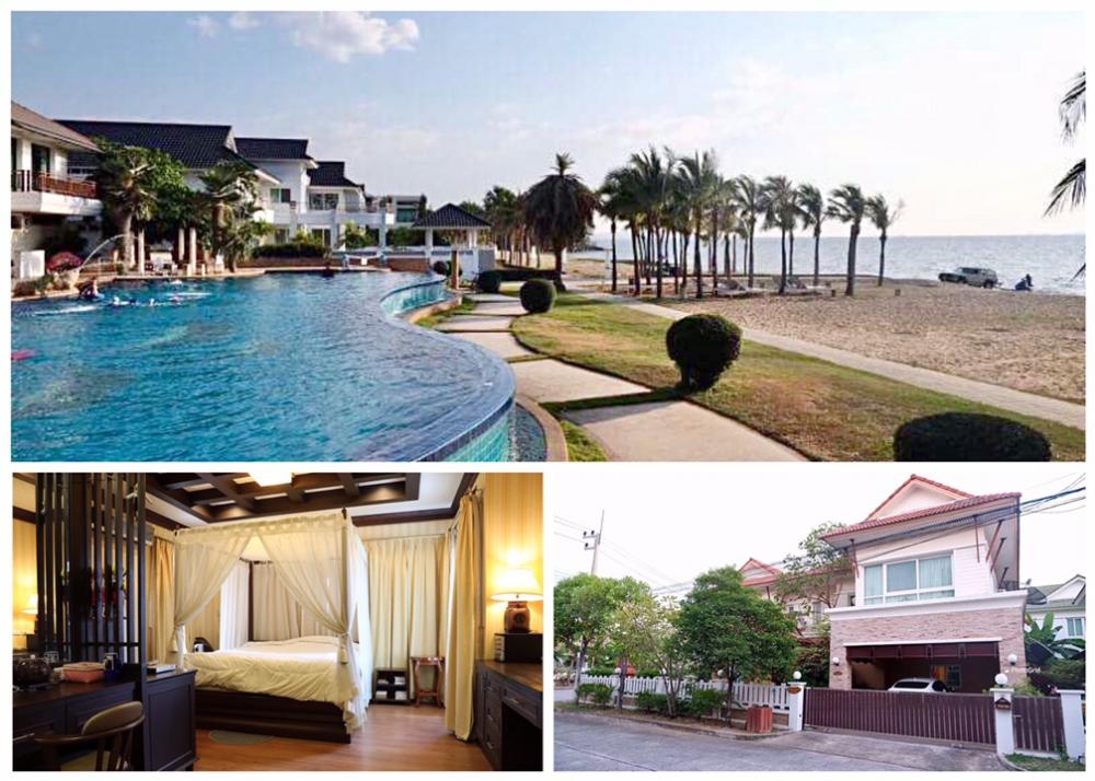 For SaleHouseSriracha Laem Chabang Ban Bueng : House for sale on the corner of Casa Luna, Bangsaen, near the private beach. Project on Sukhumvit Road, Bang Phra, Chonburi, cheap sale