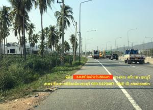 For SaleLandSriracha Laem Chabang Ban Bueng : Land for sale Bang Phra, Si Racha, Chonburi, area 3-0-95 rai, next to the motorway.