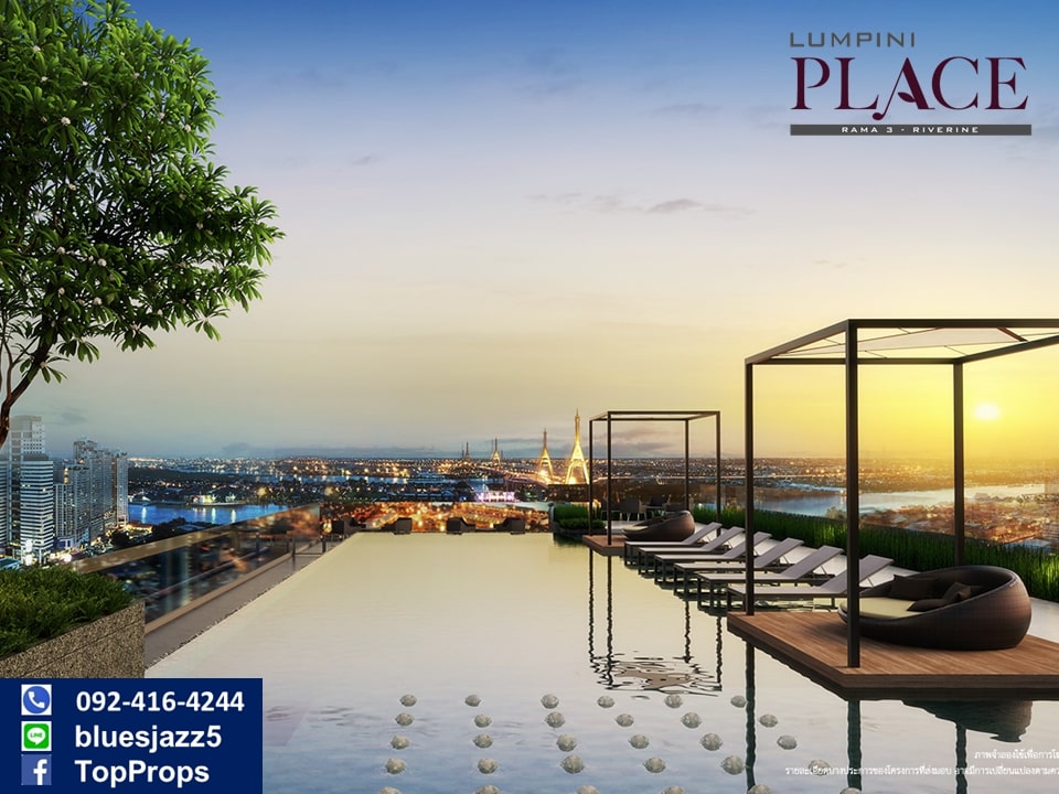 For SaleCondoRama3 (Riverside),Satupadit : Special Offer For Sale Lumpini Place Rama 3 Riverine 1Bed 28sqm Brand New Chao Phraya River View Rama3 Condo Near Bhumibol Bridge