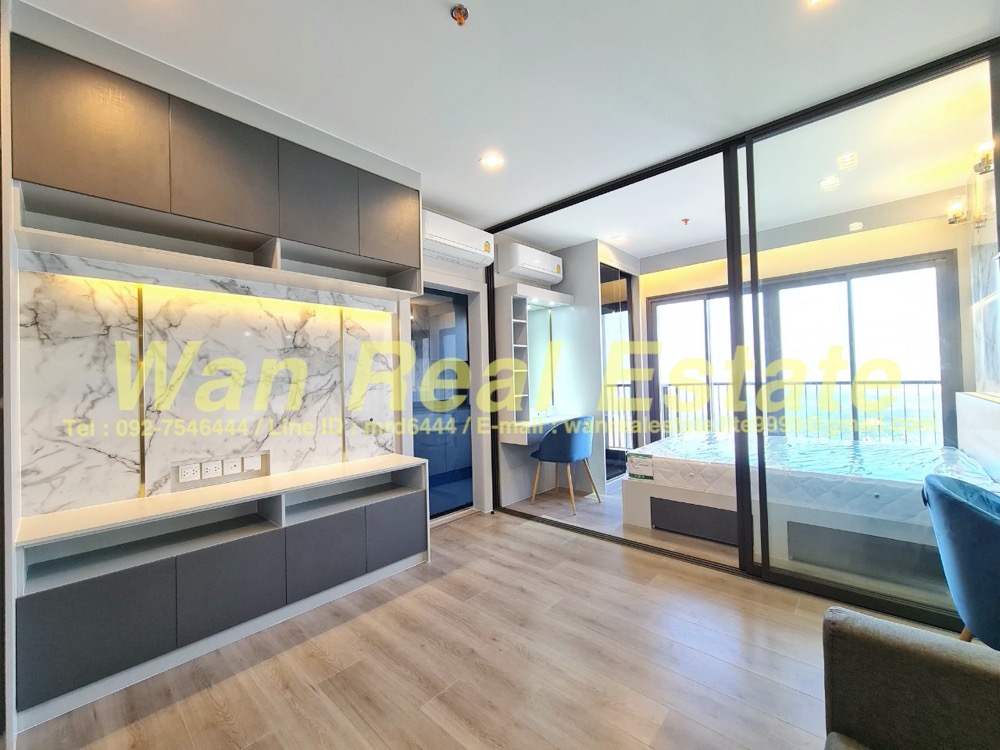 For RentCondoRattanathibet, Sanambinna : Condo for rent, politan aqua, 56th floor, size 31 sq.m., river view, Koh Kret, beautifully decorated, ready to move in (new project)