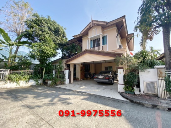 For SaleHouseYothinpattana,CDC : house for sale, behind the corner, 71.1 sq m. Along the Ekamai-Ramintra Expressway, near Crystal park and the expressway access point