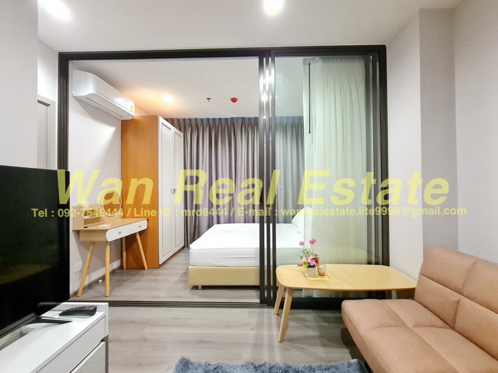 For RentCondoRattanathibet, Sanambinna : For rent, politan aqua condo, 39th floor, size 25 sq m, corner room, river view, beautiful decoration, fully furnished, there is a washing machine.