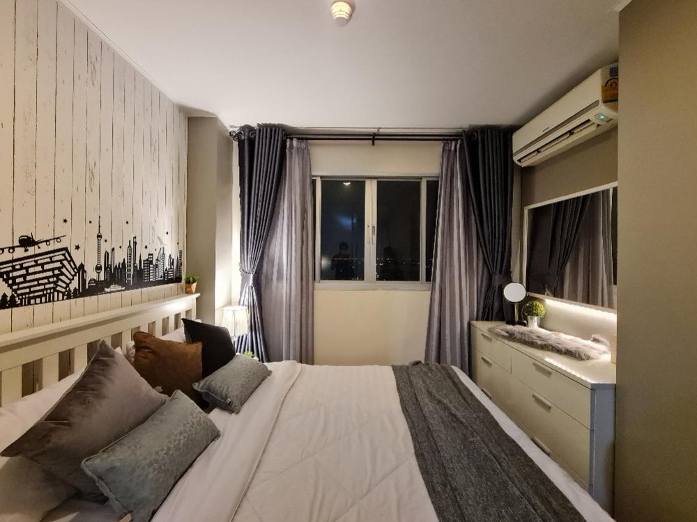 For SaleCondoNawamin, Ramindra : Sell ​​/ rent a new renovated room!! Urgent! Rent out Lumpini Condo Town Nawamin Ramintra!!! 25.18 sq m, 16th floor, Building C, fully furnished, very beautiful decoration, ready to move in
