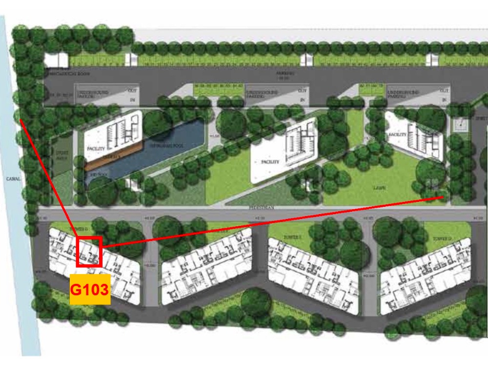 ขายดาวน์คอนโดอ่อนนุช อุดมสุข : Skyrise 64 ห้อง 2-bed Duplex วิวสระ เพียง 84,xxx บาท/ตร.ม. ได้ Foreigner Quota