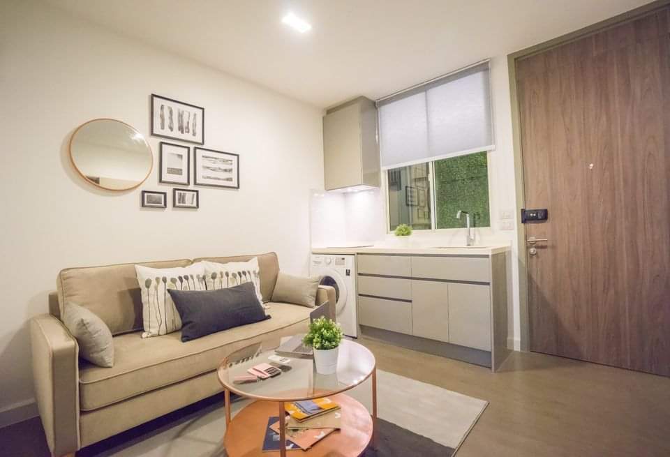 For RentCondoRama9, Petchburi, RCA : 💮Condo for rent, A Space ID Asoke Ratchada, 1 bedroom, 33 sq m, fully furnished, near MRT Rama 9, near SWU, only 18000-