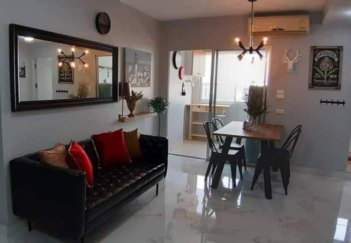 For RentCondoOnnut, Udomsuk : 🛟Condo for rent City Home Sukhumvit 101, next to BTS Udomsuk, beautifully decorated room, size 48 sq m. 2. Condo has washing machine, rent only 17000-