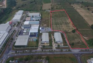For SaleLandSriracha Laem Chabang Ban Bueng : Beautiful land for sale, Bo Win Industrial Estate, 22 rai, in and out in many ways, purple pattern
