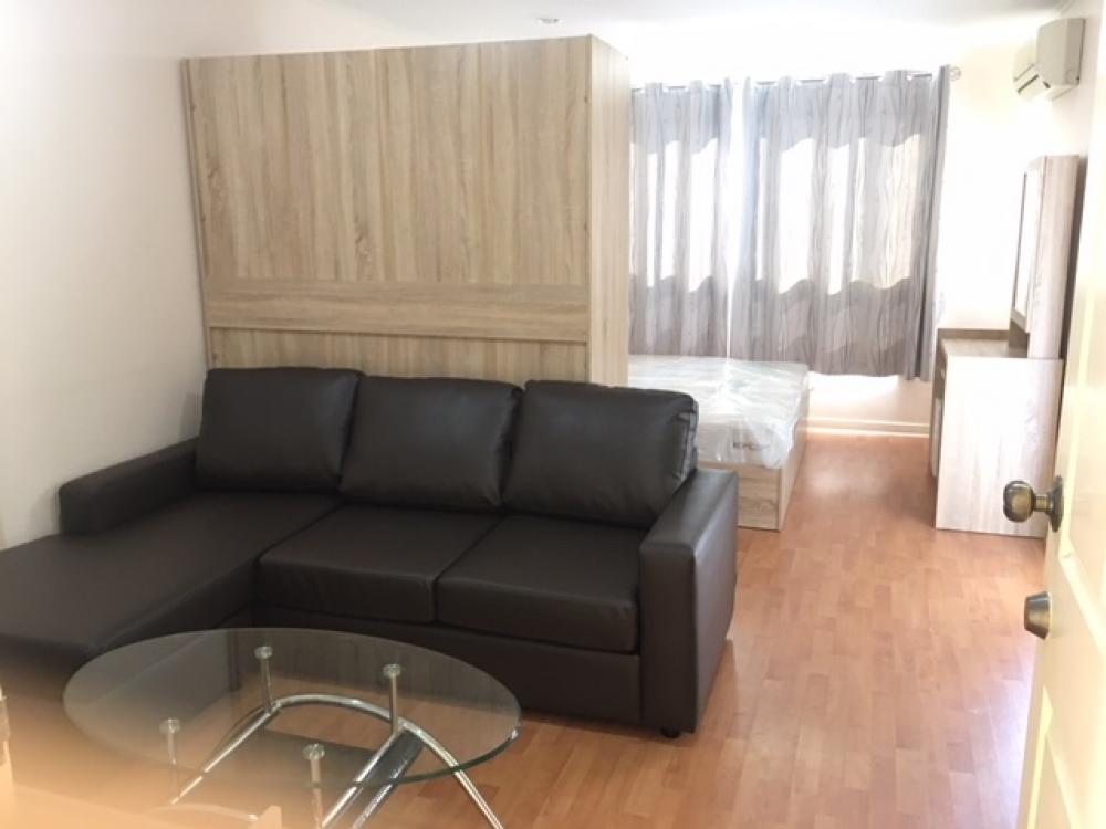 For RentCondoRatchadapisek, Huaikwang, Suttisan : For sale and rent, condo studio type room at Lumpini Ville Cultural Center, 30 sq.m. 6th floor, Building D1, fully furnished.