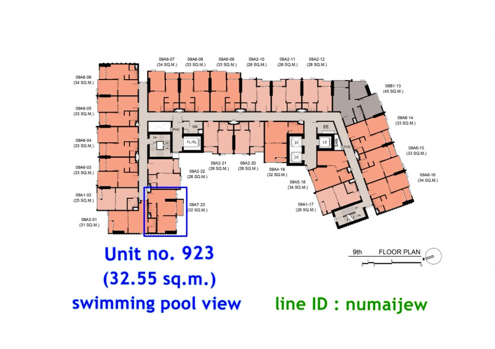 Sale DownCondoRatchadapisek, Huaikwang, Suttisan : (Owner) Selling down payment 1 bed, wide front, pool view, position 23, only 1 room per floor, rare location of The Stage Mindscape Ratchada-Huay Kwang project.