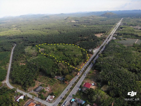 For SaleLandHuahin, Prachuap Khiri Khan, Pran Buri : Land for sale on Petchkasem Road, Bang Saphan Noi, Prachuap 26 rai 1 ngan 64.7 sq.wa. Suitable for gas station, resort, agricultural garden.