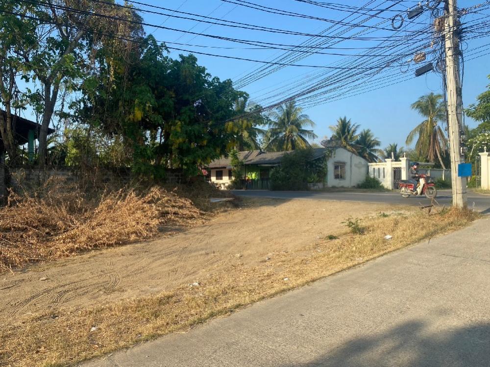 For SaleLandRatchaburi : Sale of land 3 jobs in Berk Phrai Subdistrict, Ban Pong District, Ratchaburi Province In front there is a river on the main road.