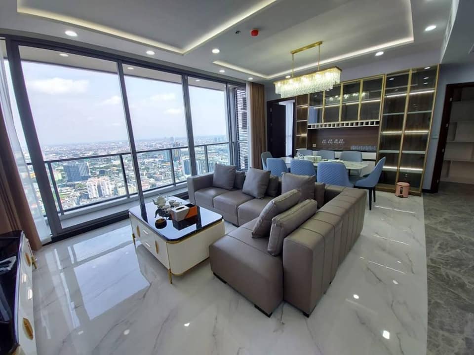 For RentCondoOnnut, Udomsuk : Rental : Penhouse In Whizdom Inspire , 188 sqm , 44th Floor , 4 bed 3 bath , BTS Punnawithi