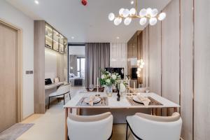 For SaleCondoRama9, Petchburi, RCA : Luxury condo for sale Ashton asoke-rama9 (Aston Asoke-Rama 9) near MRT 1 bed plus 39.58 sqm, Alpha building, high floor, price 8,790,000 baht, the best location, urgent, very beautiful