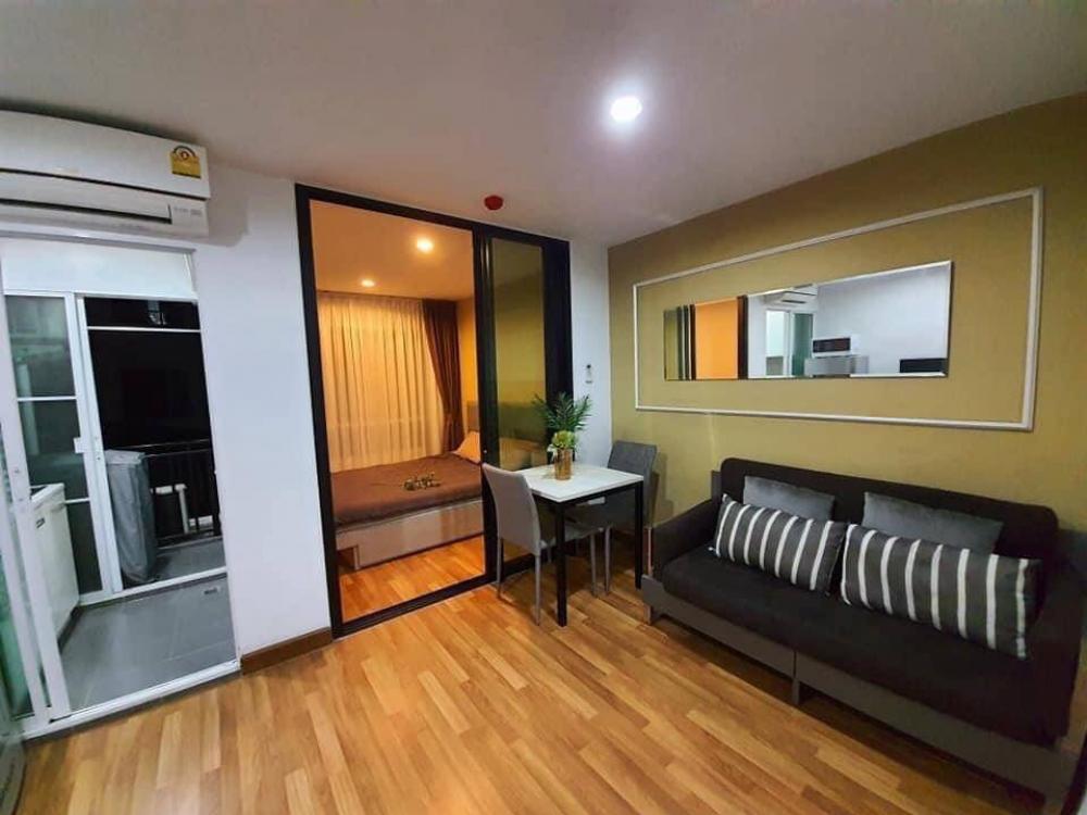 For RentCondoOnnut, Udomsuk : LC-R163 Regent Sukhumvit 81 near BTS On Nut 700 m with shuttle bus for rent 1 bedroom, 1 living room, closed kitchen, fully furnished 2 Mitsubishi air conditioners, LED TV, washing machine, refrigerator