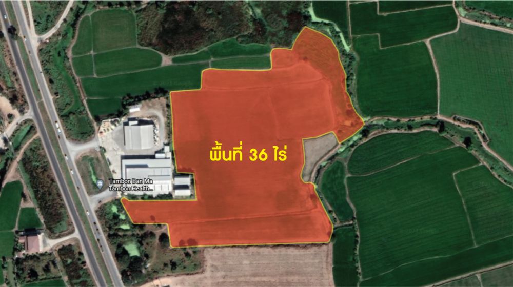ขายที่ดินอยุธยา : ขายที่ดินเปล่า พื้นที่รวม 36 ไร่ 3 งาน 54 ตรว. I ที่สวย หน้ากว้าง ติดถนนใหญ่ ถมทางเข้าแล้ว I อ.บางไทร จ.พระนครศรีอยุธยา I คุณกัญ 061-359-3663
