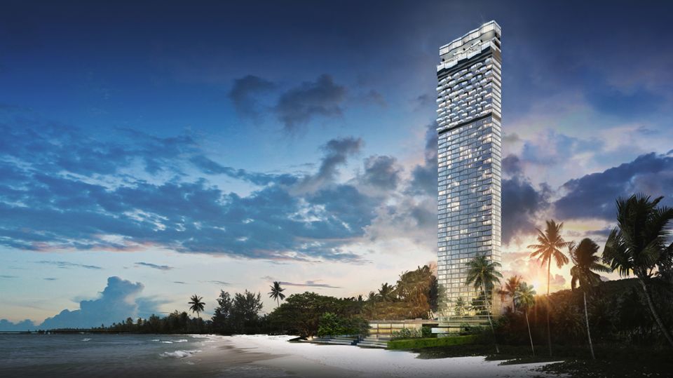 For SaleCondoPattaya, Bangsaen, Chonburi : Super luxury beachfront condo for sale in pattaya - arom wongamat